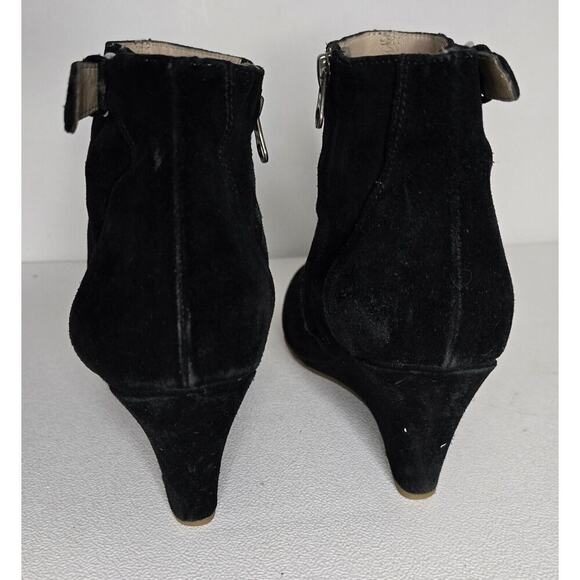 Women's Boden BLACK Suede Wedge Heel Booties Boots Sizes EU 39 - Picture 6 of 9